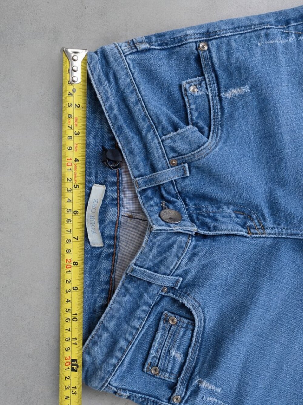Y2K Distressed Skinny Jeans Light Wash Low Rise Denim - Picture 4 of 6
